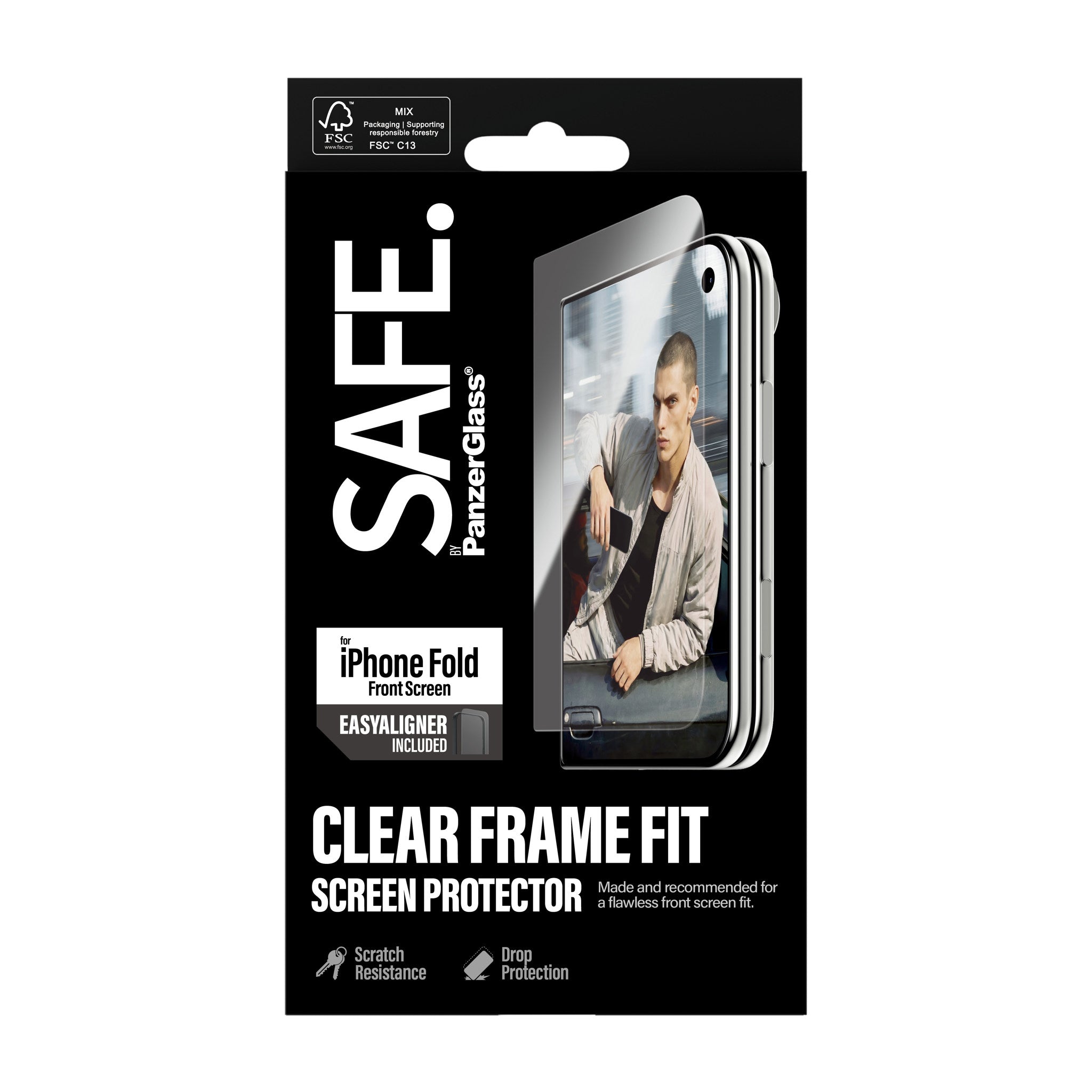SAFE. by PanzerGlass® Front Screen Protector iPhone 2026 Fold | FRAME FIT w. EasyAligner