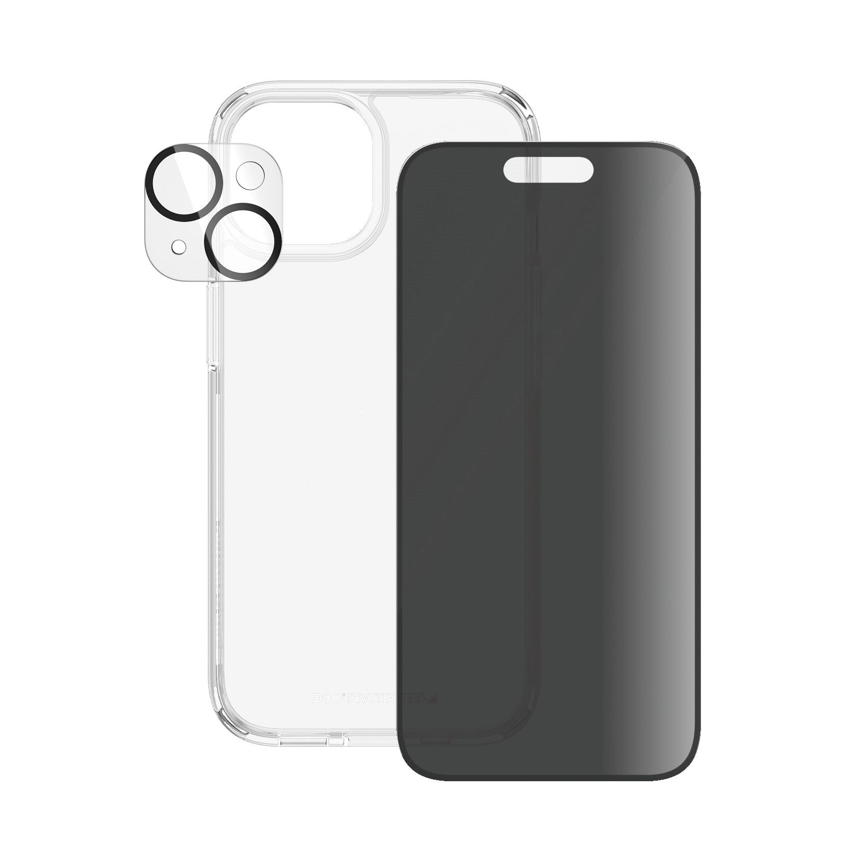PanzerGlass® Privacy 3-in-1 Pack iPhone 15