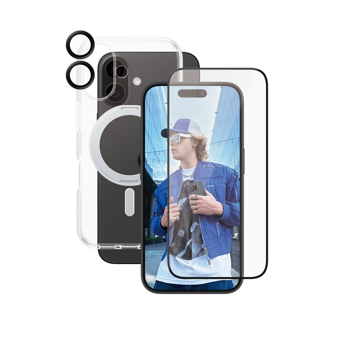 CARE by PanzerGlass® 3-in-1 Ceramic Bundle iPhone 16