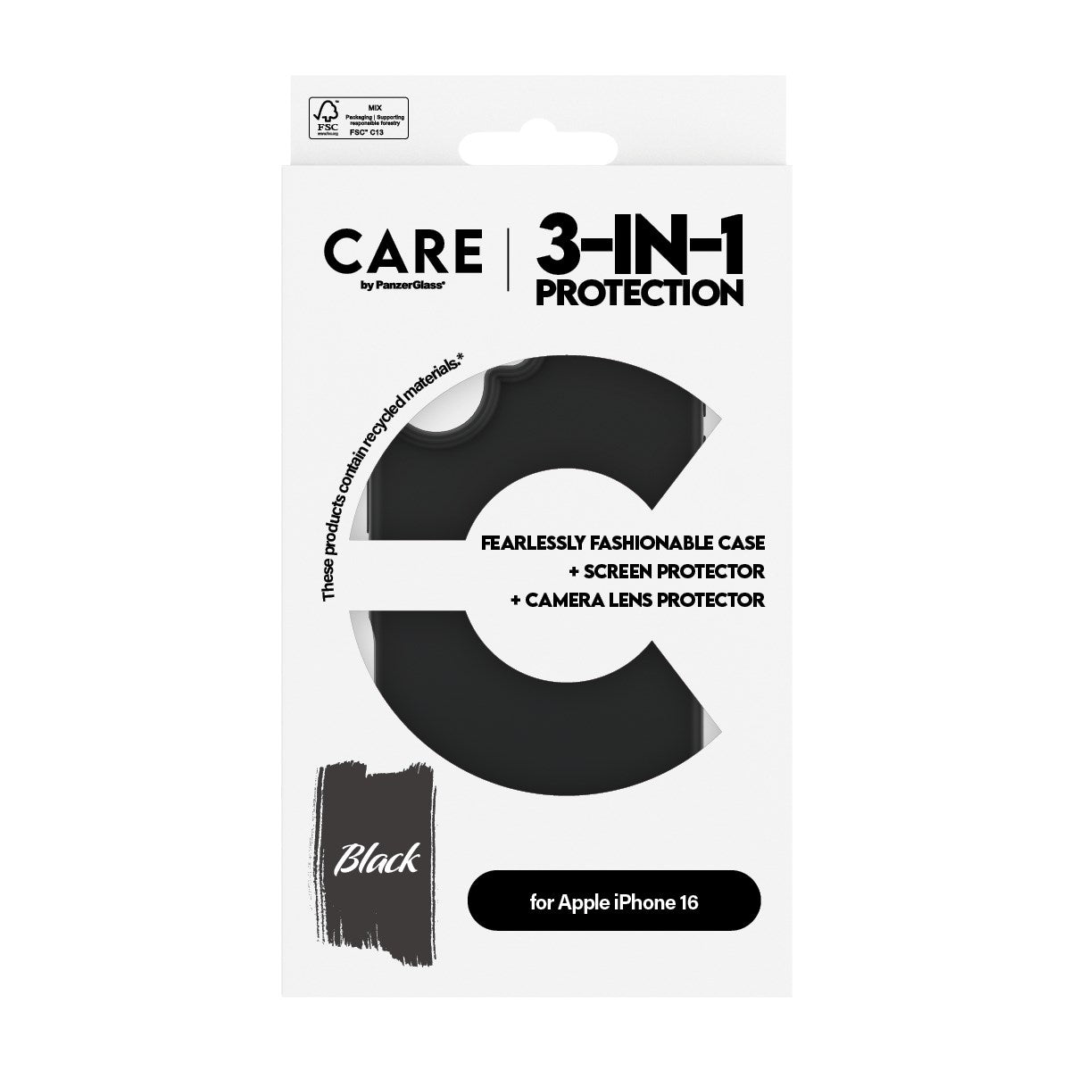 CARE by PanzerGlass® 3-in-1 Bundle iPhone 16
