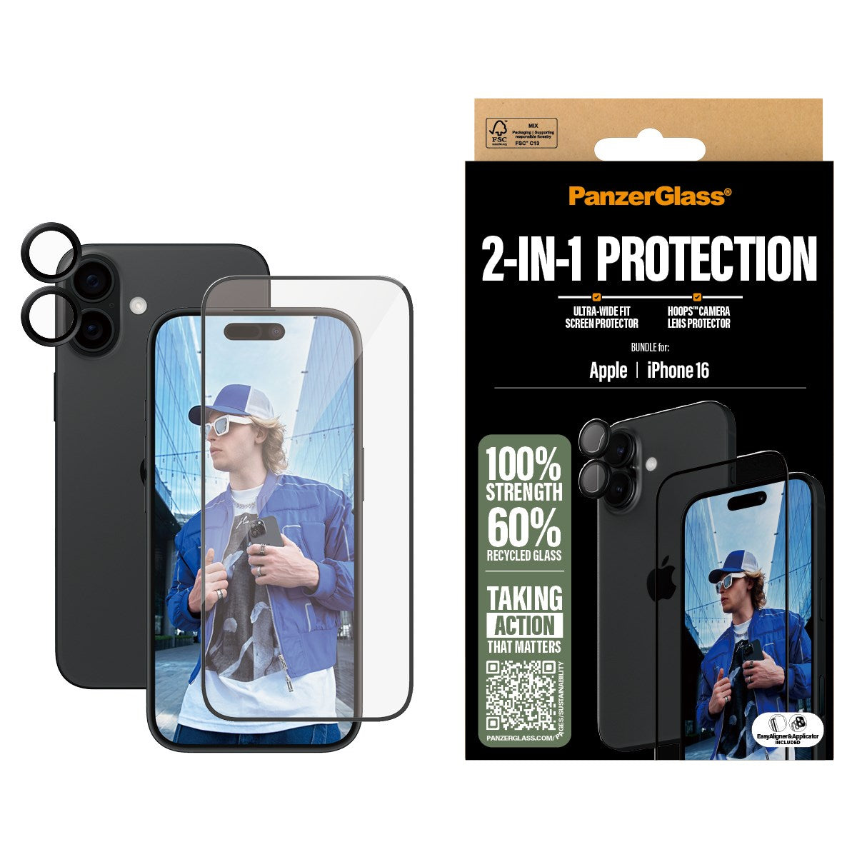 PanzerGlass® 2-in-1 Bundle iPhone 16