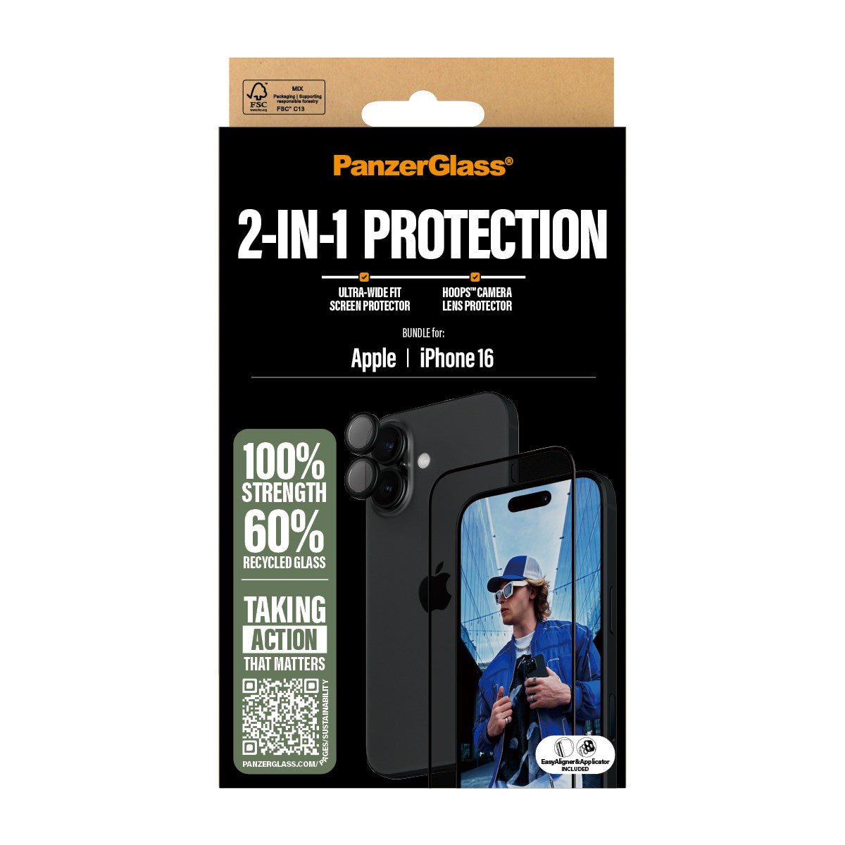 PanzerGlass® 2-in-1 Bundle iPhone 16