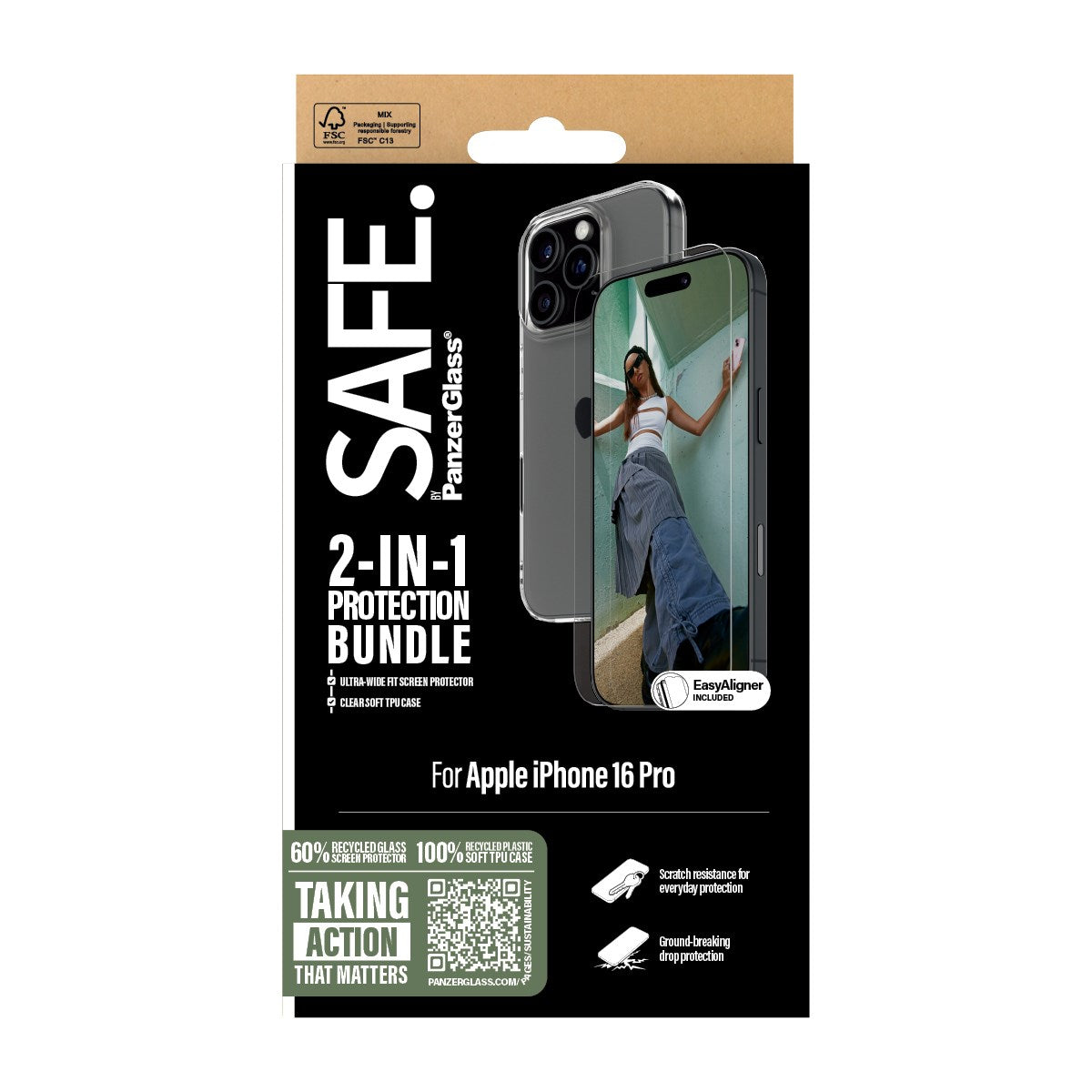 SAFE. by PanzerGlass® 2-in-1 Protection Bundle iPhone 16 Pro