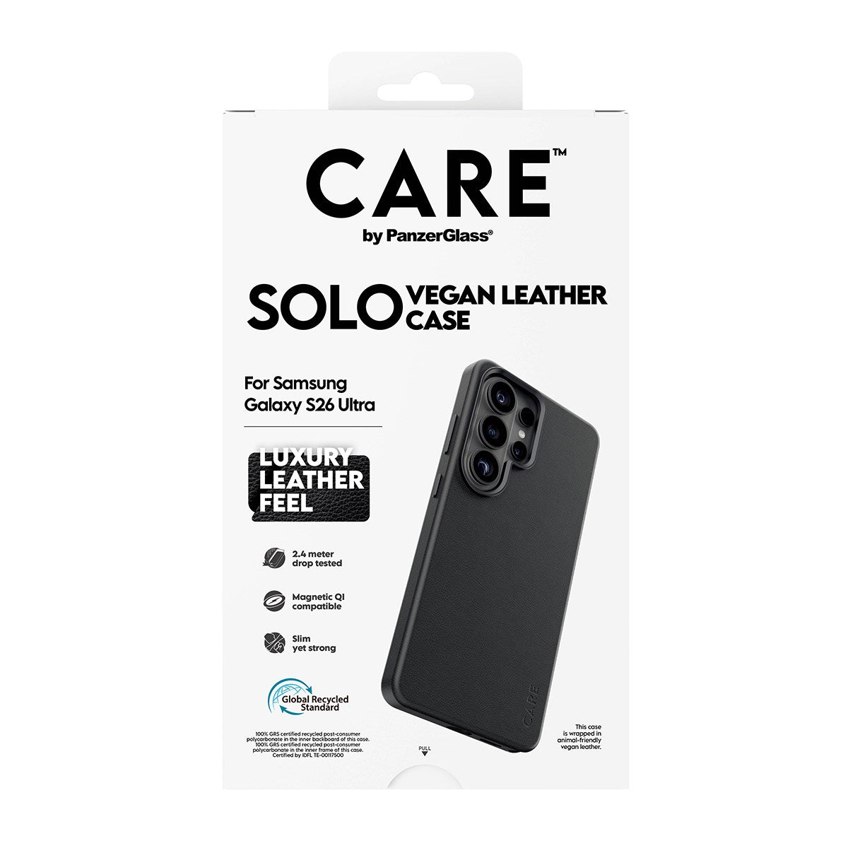 CARE™ by PanzerGlass® Solo Case Black w. Qi Samsung Galaxy S26 Ultra