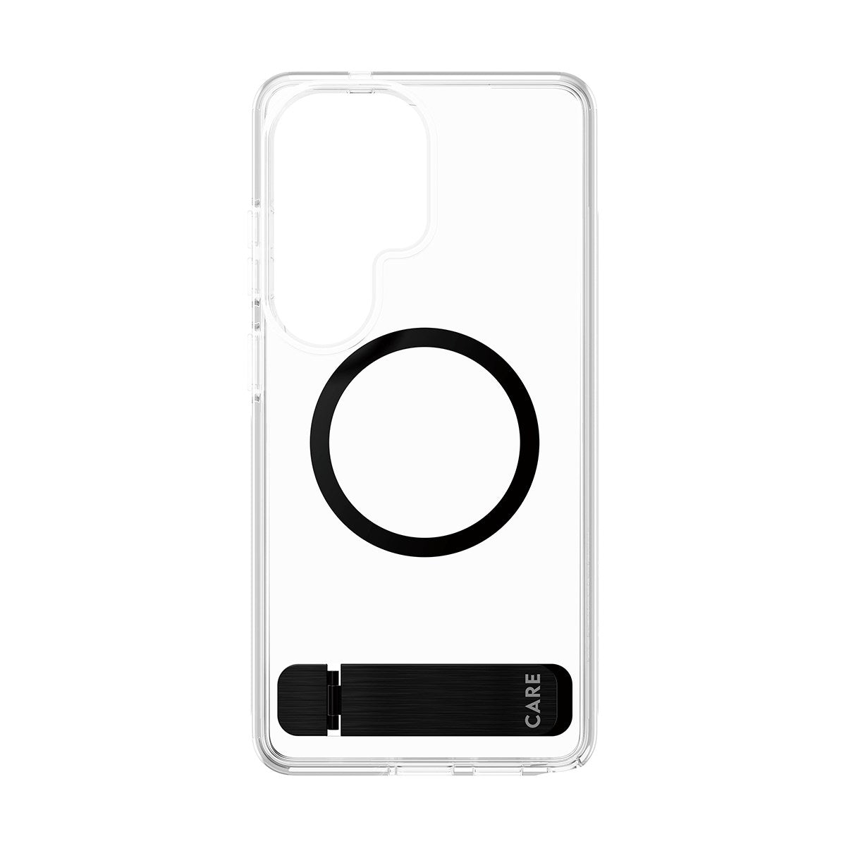 CARE™ by PanzerGlass® Urban Explorer Case Transparent w. Black Kickstand & Qi Samsung Galaxy S26 Ultra