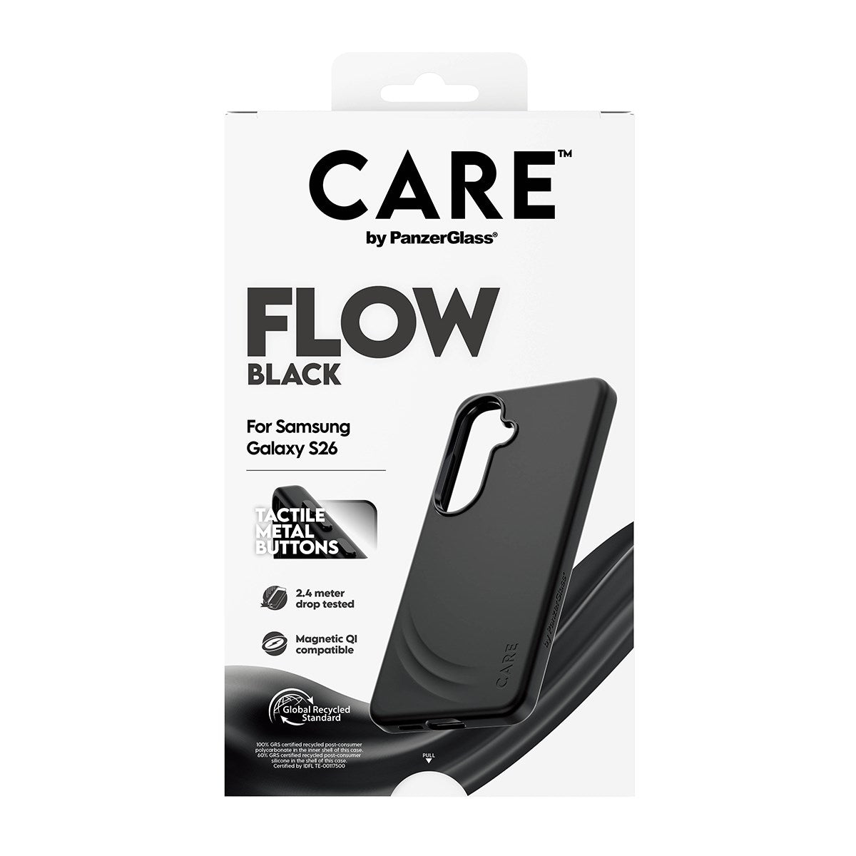 CARE™ by PanzerGlass® Flow Case Black w. Qi Samsung Galaxy S26
