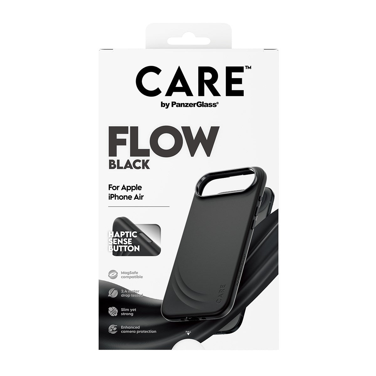 CARE by PanzerGlass® FLOW Case Black w. Haptic Button & MagSafe iPhone Air