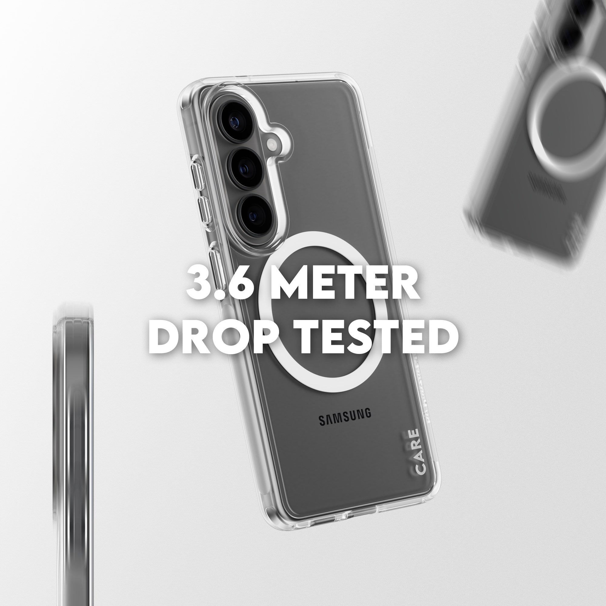 CARE™ by PanzerGlass® Urban Explorer Case Transparent w. White Qi Samsung Galaxy S26