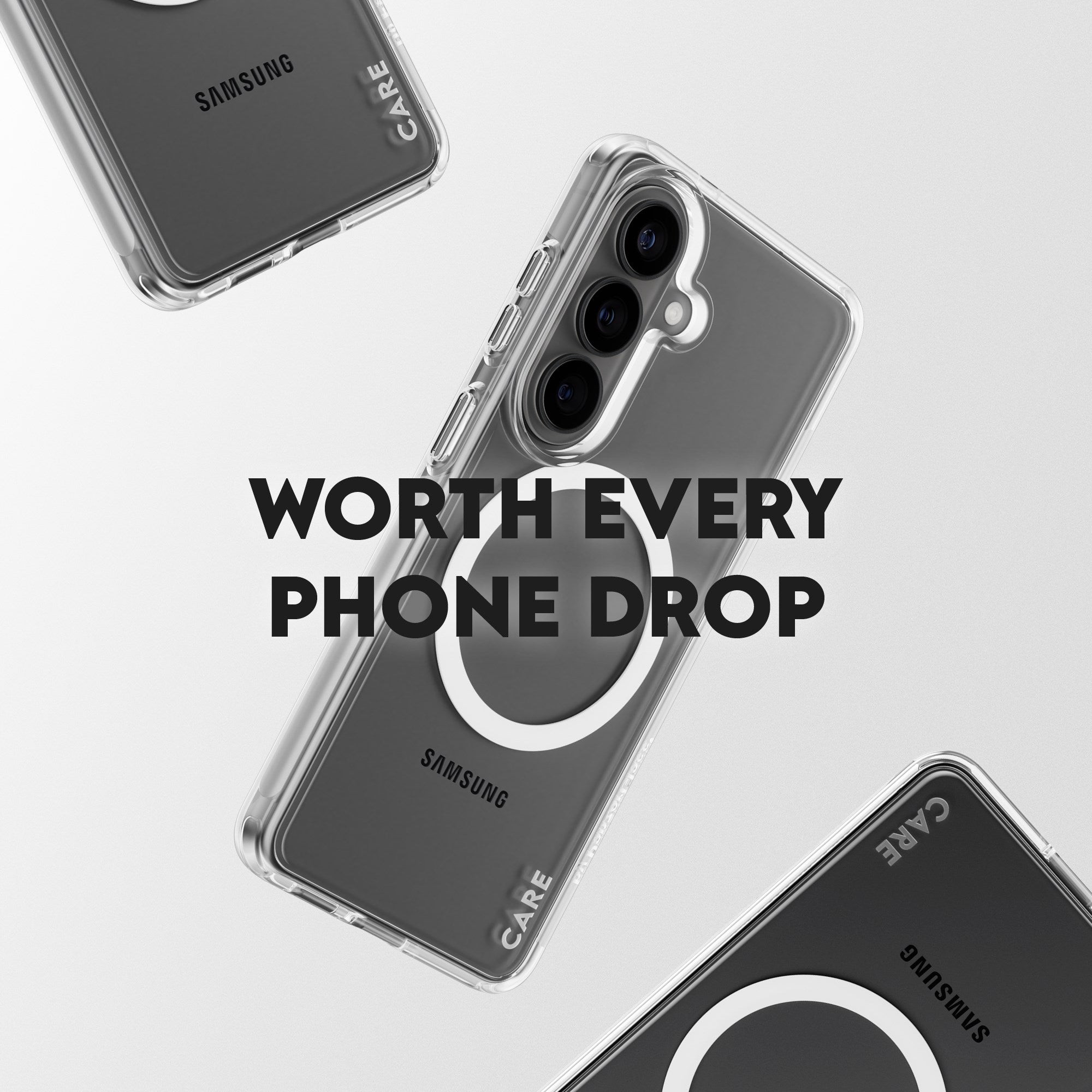 CARE™ by PanzerGlass® Urban Explorer Case Transparent w. White Qi Samsung Galaxy S26