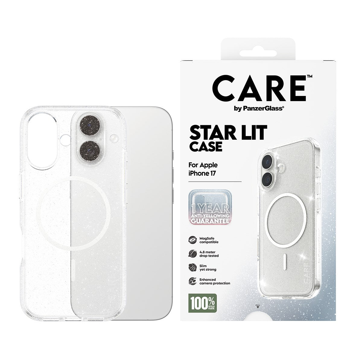 CARE by PanzerGlass® Urban Explorer Case Star Lit w. White MagSafe iPhone 17