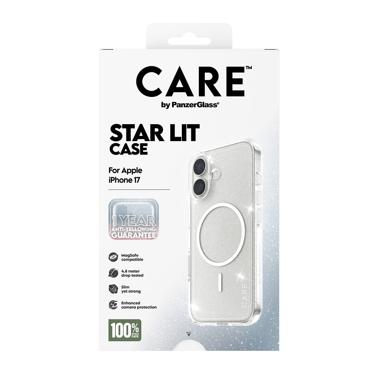 CARE by PanzerGlass® Urban Explorer Case Star Lit w. White MagSafe iPhone 17