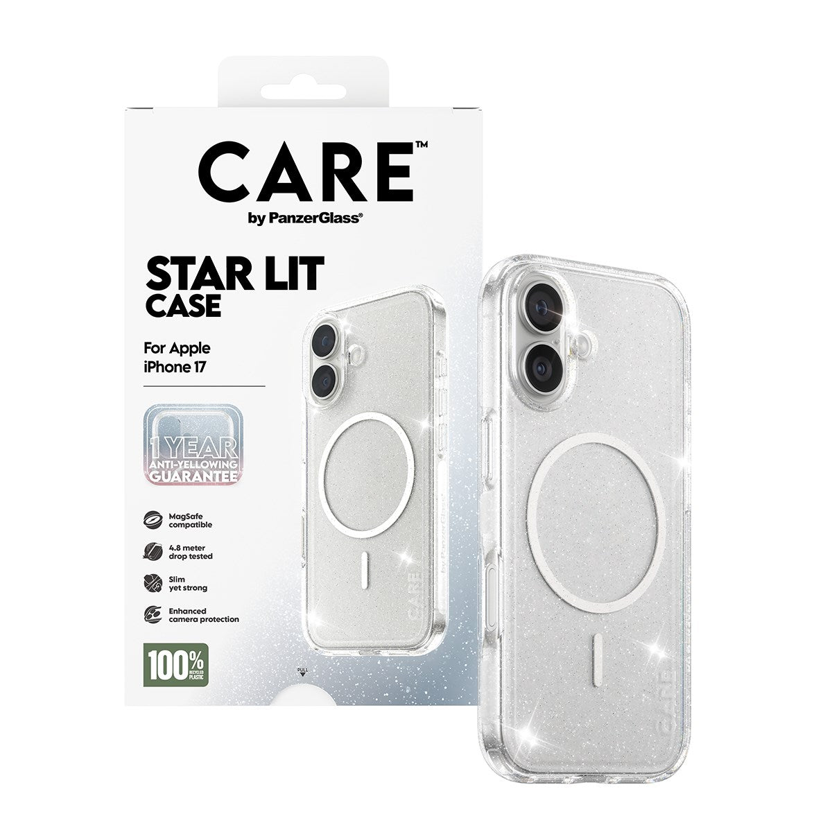 CARE by PanzerGlass® Urban Explorer Case Star Lit w. White MagSafe iPhone 17