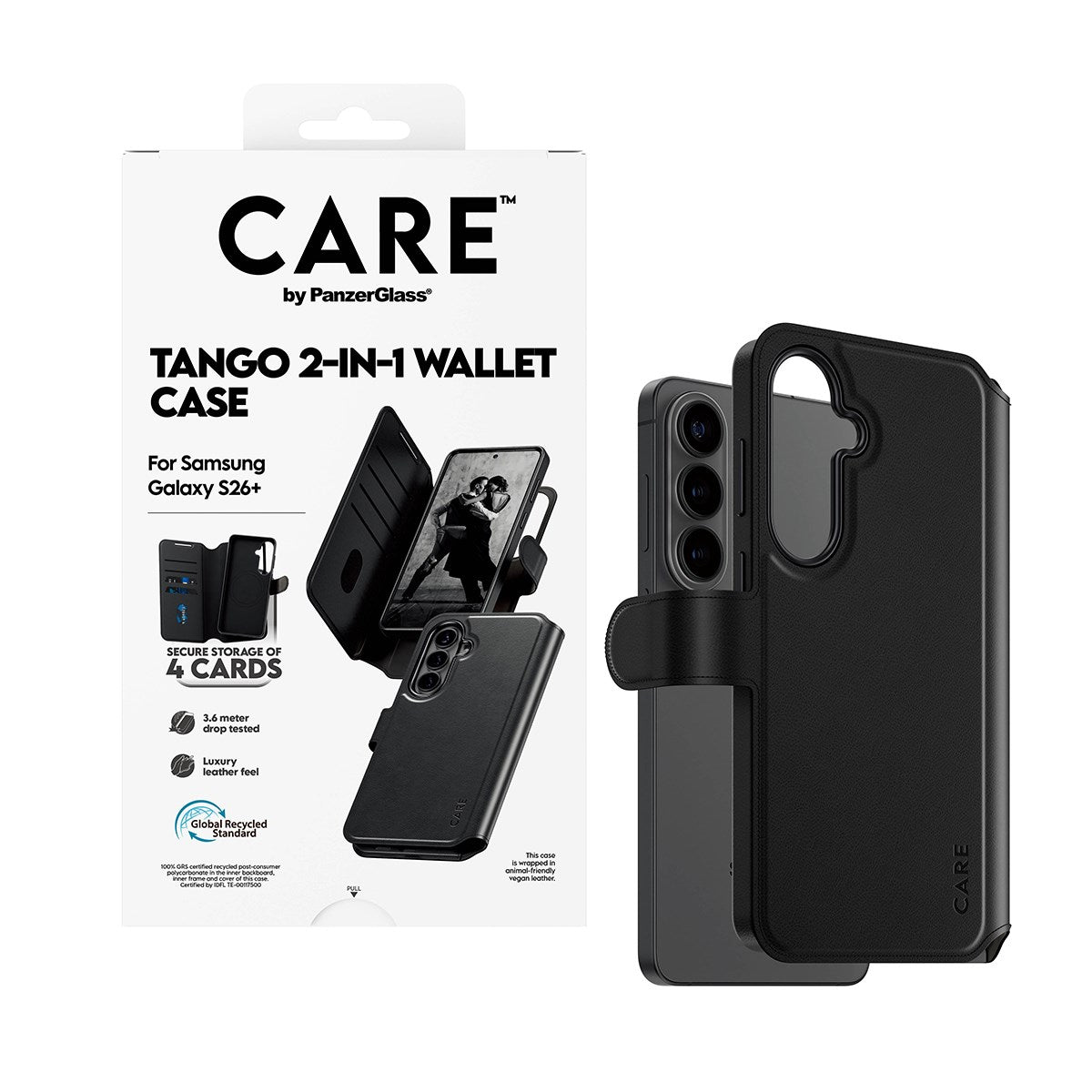 CARE™ by PanzerGlass® Tango 2-in-1 Wallet Case w. Qi Samsung Galaxy S26+