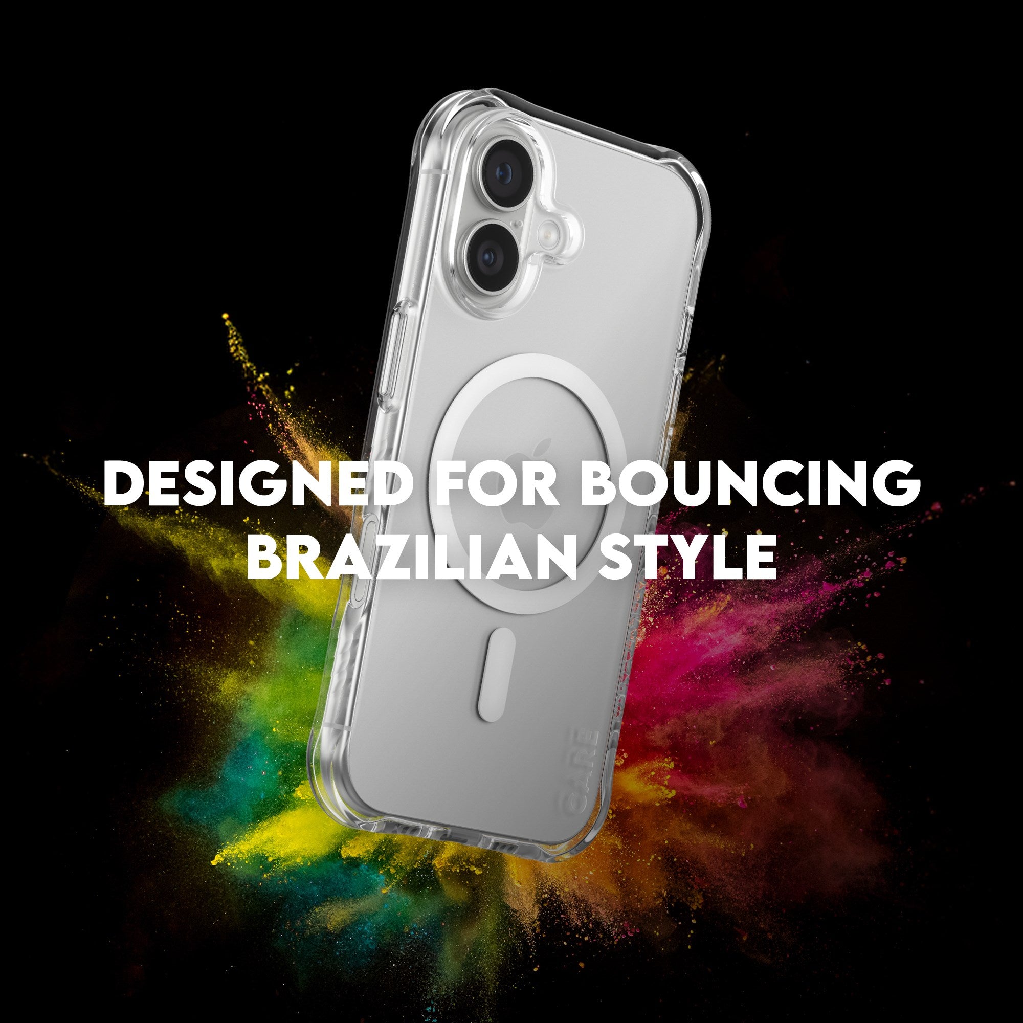 CARE™ by PanzerGlass® Samba Case Transparent w. White MagSafe iPhone 17