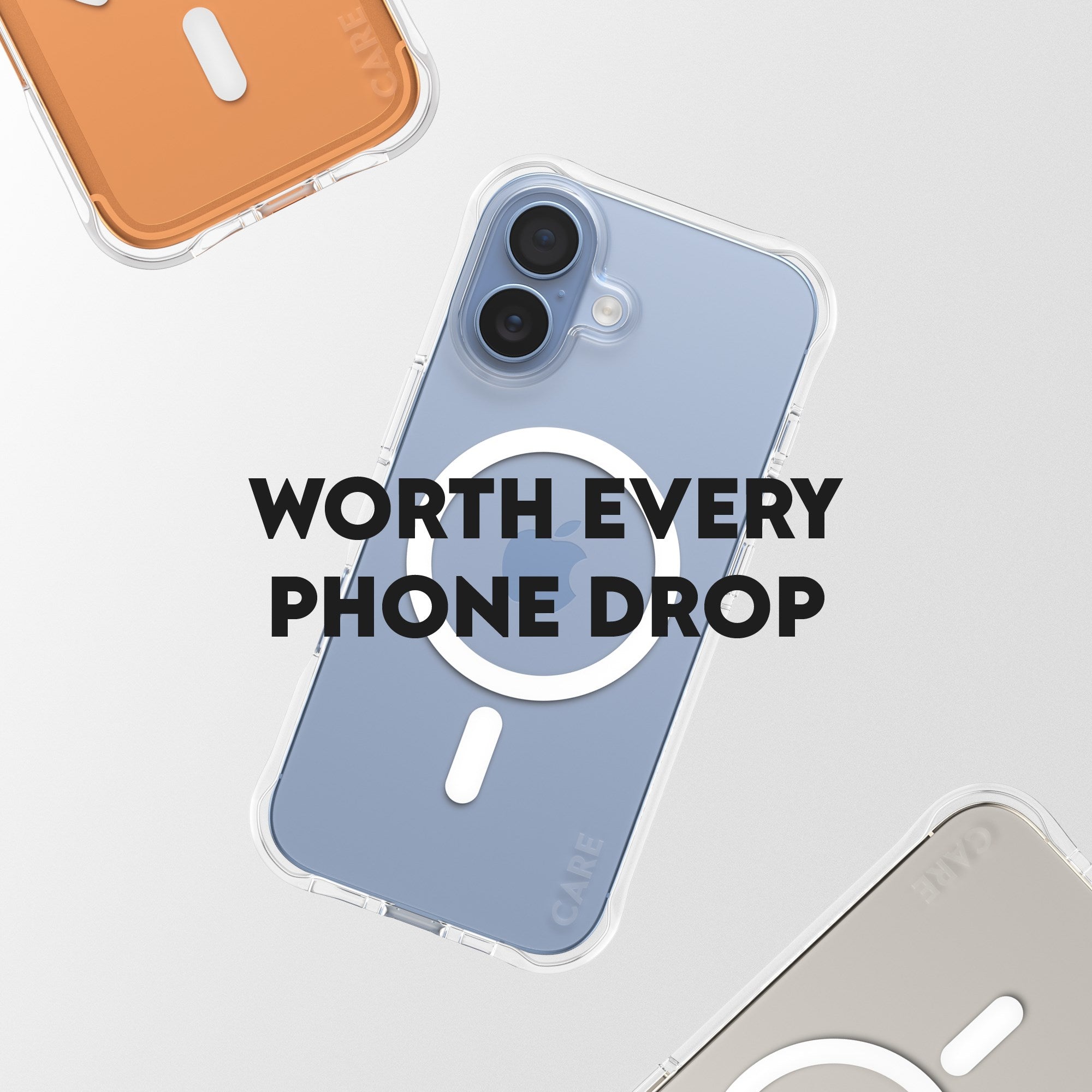 CARE™ by PanzerGlass® Samba Case Transparent w. White MagSafe iPhone 17