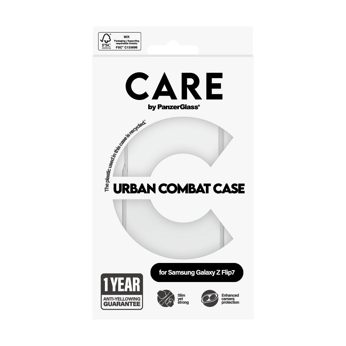 CARE by PanzerGlass® Urban Combat Case Transparent Samsung Galaxy Z Flip7