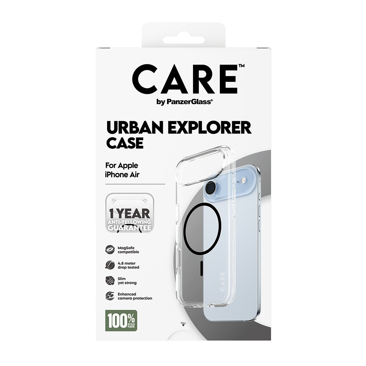 CARE™ by PanzerGlass® Urban Explorer Case Transparent w. Black MagSafe iPhone Air