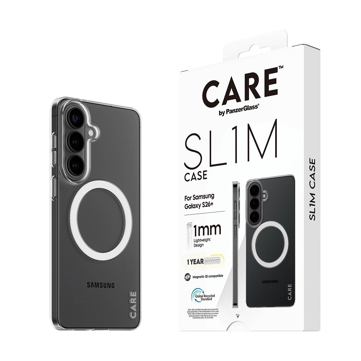 CARE™ by PanzerGlass® SL1M Case Transparent w. Qi Samsung Galaxy S26+