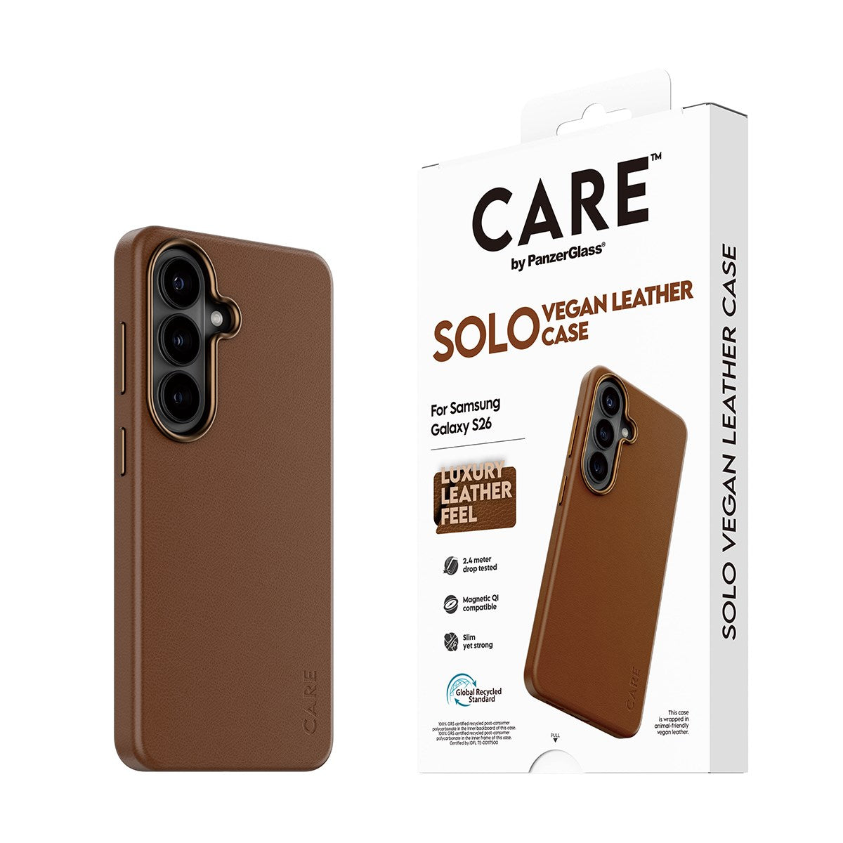 CARE™ by PanzerGlass® Solo Case Brown w. Qi Samsung Galaxy S26