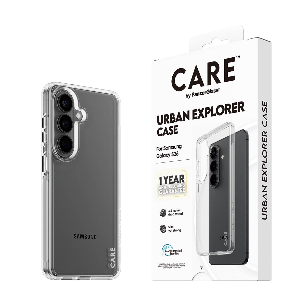 CARE™ by PanzerGlass® Urban Explorer Case Transparent Samsung Galaxy S26