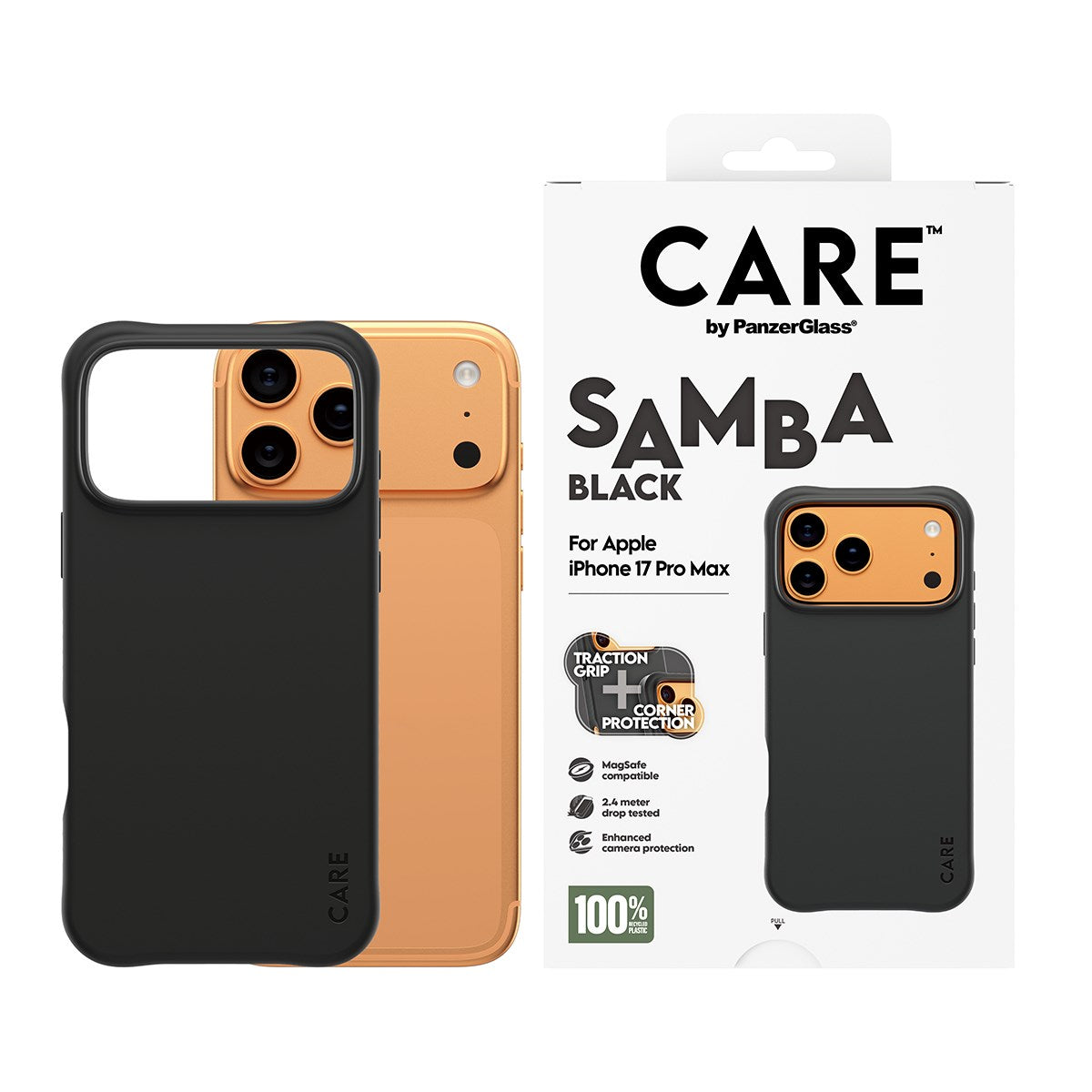 CARE by PanzerGlass® Samba Case Black w. MagSafe iPhone 17 Pro Max