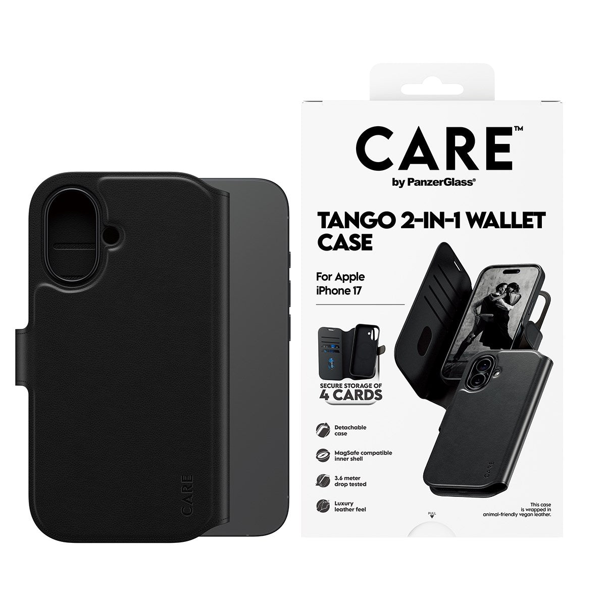 CARE by PanzerGlass® Case Tango Two-in-One Wallet Case w. MagSafe iPhone 17