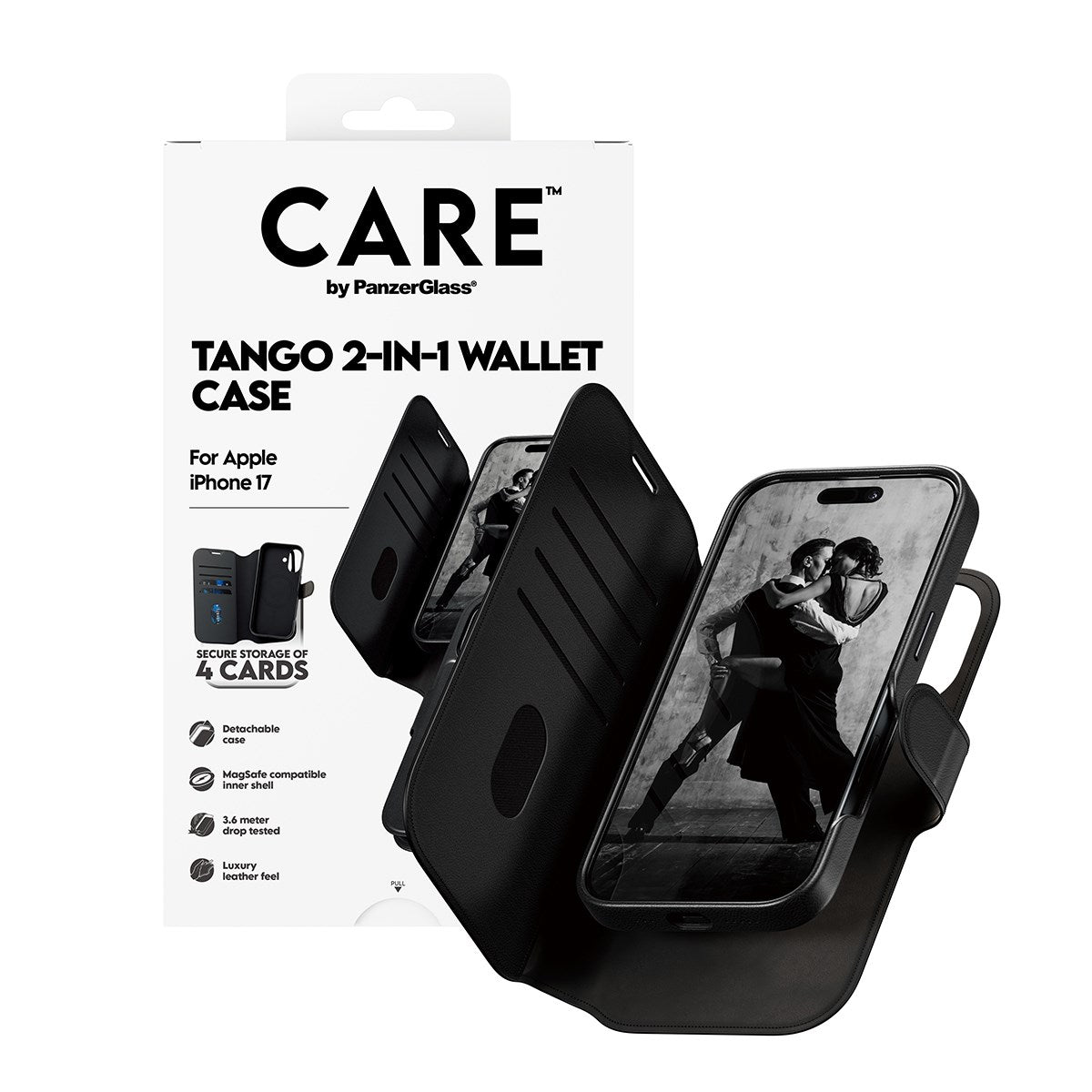 CARE by PanzerGlass® Case Tango Two-in-One Wallet Case w. MagSafe iPhone 17
