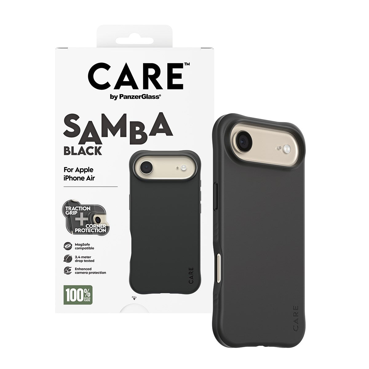 CARE™ by PanzerGlass® Samba Case Black w. MagSafe iPhone Air