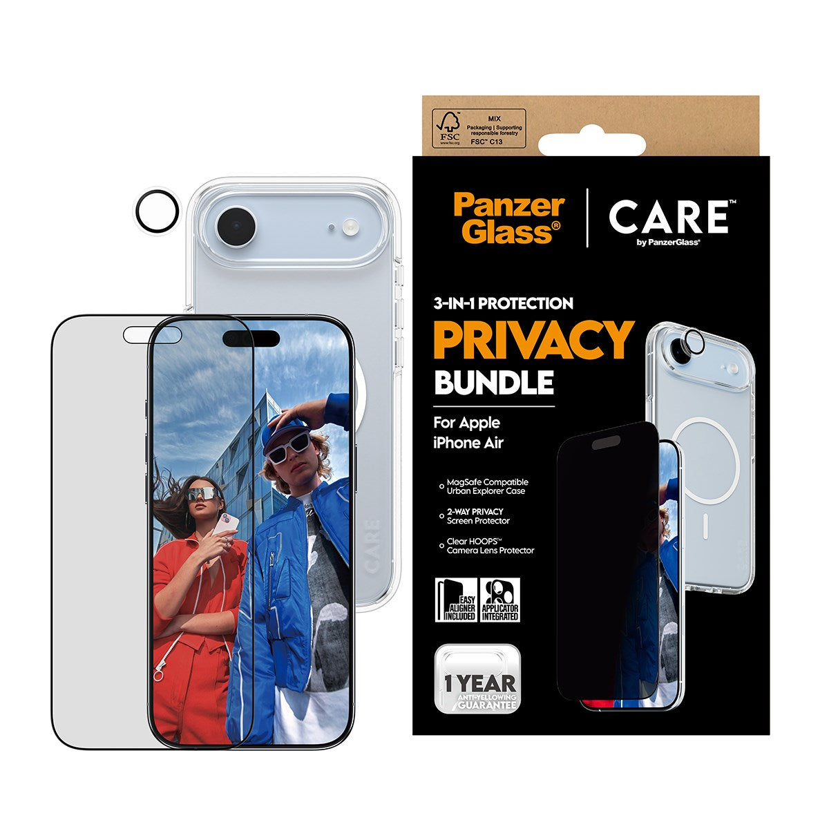 PanzerGlass® | CARE™ by PanzerGlass® 3-in-1 Privacy Bundle iPhone Air