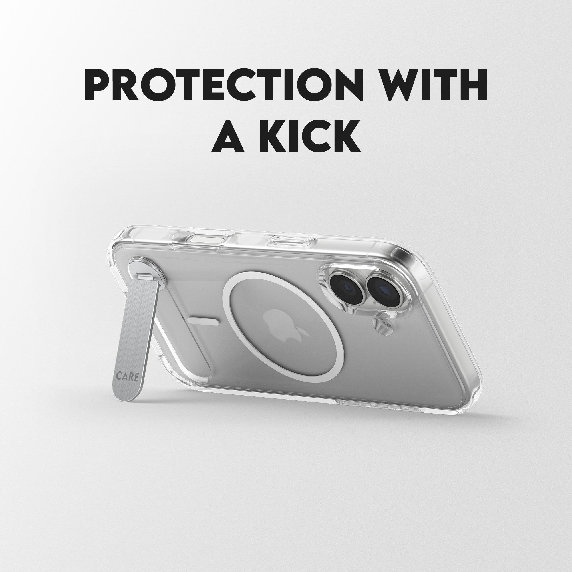 CARE™ by PanzerGlass® Case Transparent w. Kickstand & MagSafe iPhone 17