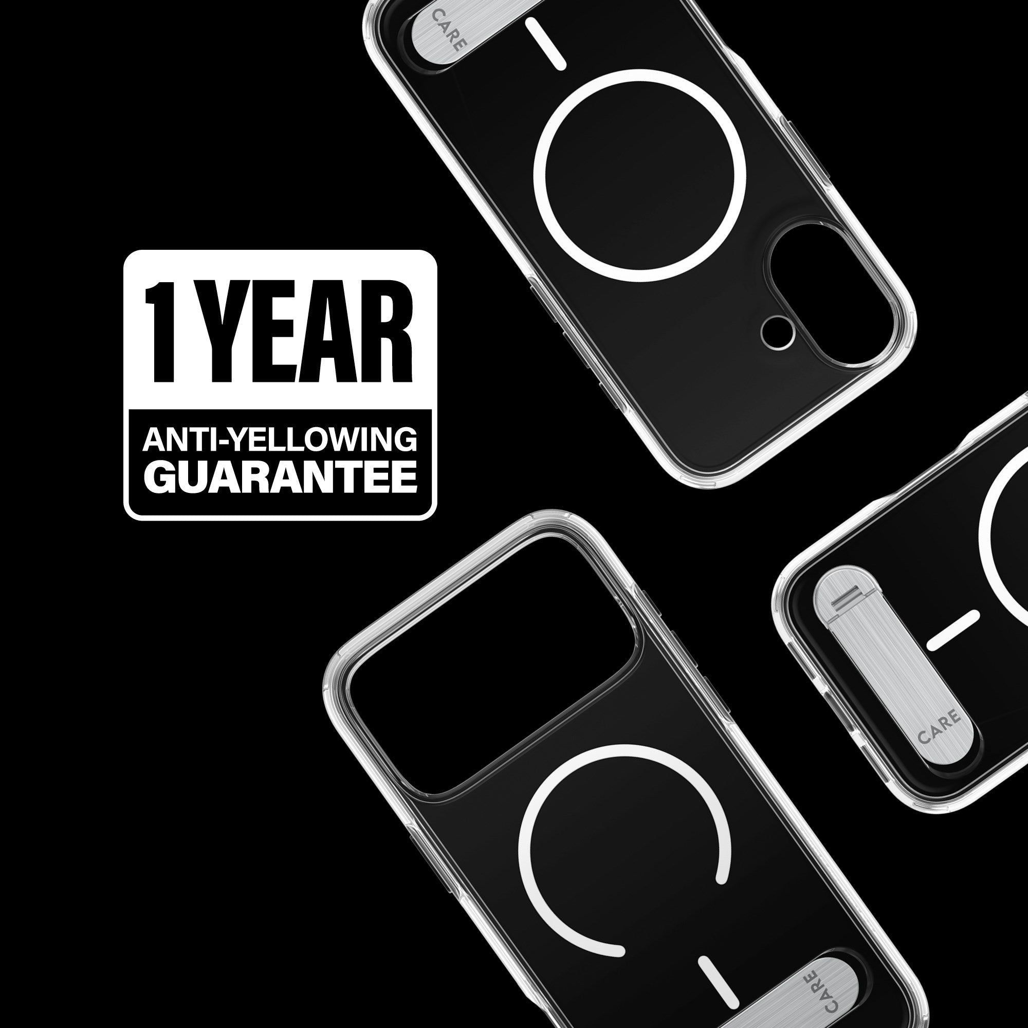 CARE™ by PanzerGlass® Case Transparent w. Kickstand & MagSafe iPhone 17