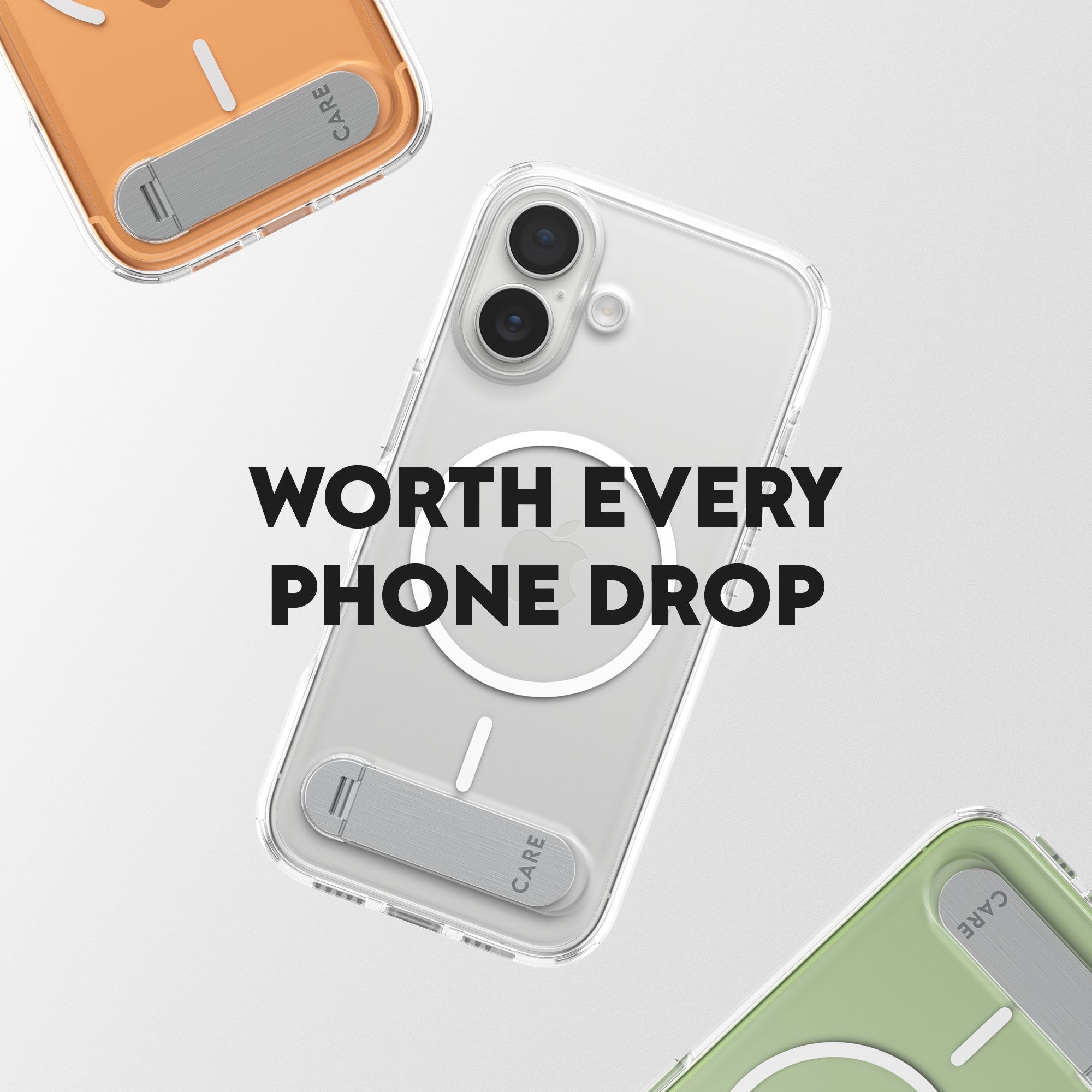 CARE™ by PanzerGlass® Case Transparent w. Kickstand & MagSafe iPhone 17