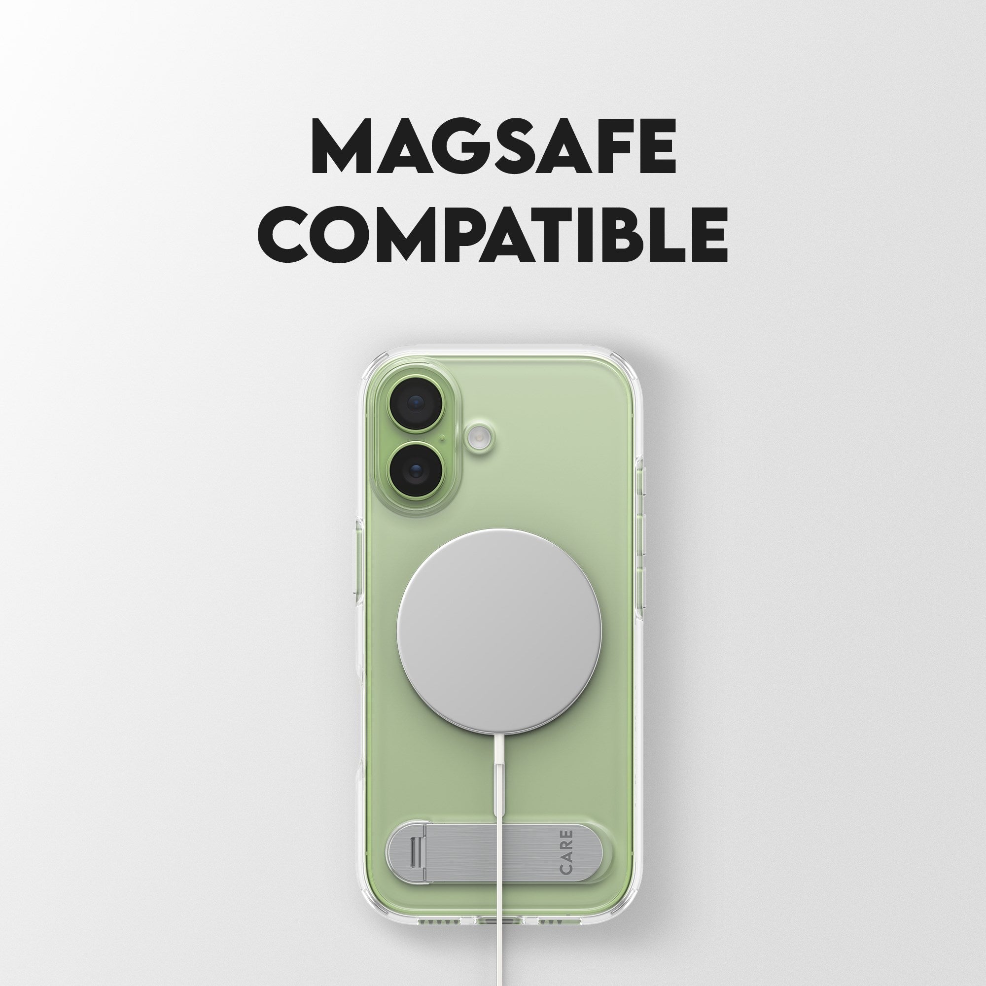 CARE™ by PanzerGlass® Case Transparent w. Kickstand & MagSafe iPhone 17