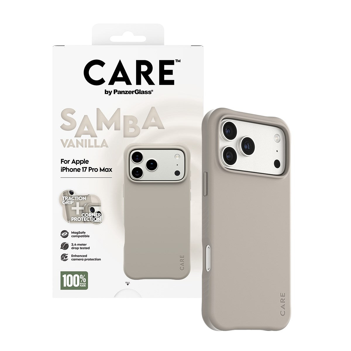 CARE by PanzerGlass® Samba Case Vanilla w. MagSafe iPhone 17 Pro Max