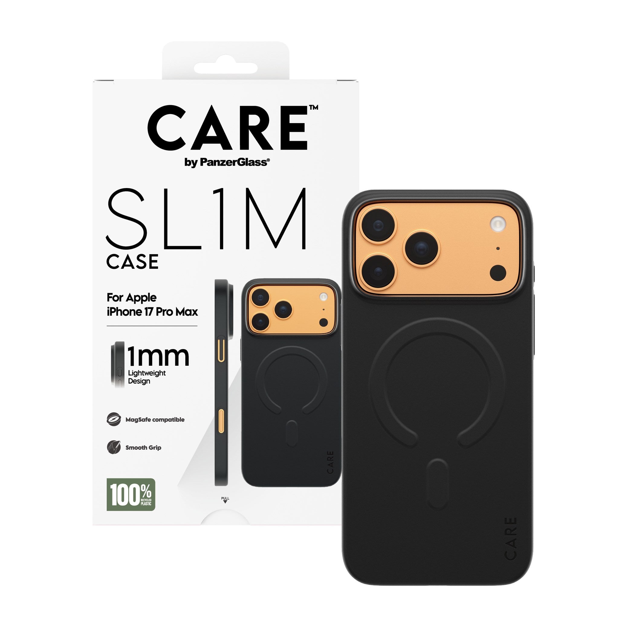 CARE™ by PanzerGlass® SL1M Case Black w. MagSafe iPhone 17 Pro Max