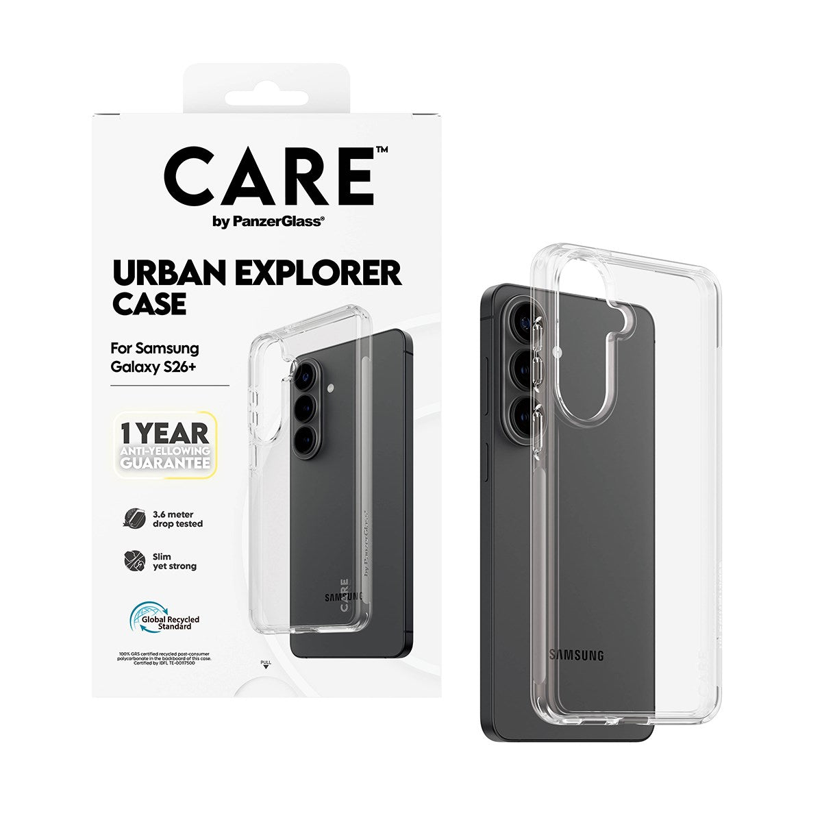 CARE™ by PanzerGlass® Urban Explorer Case Transparent Samsung Galaxy S26+