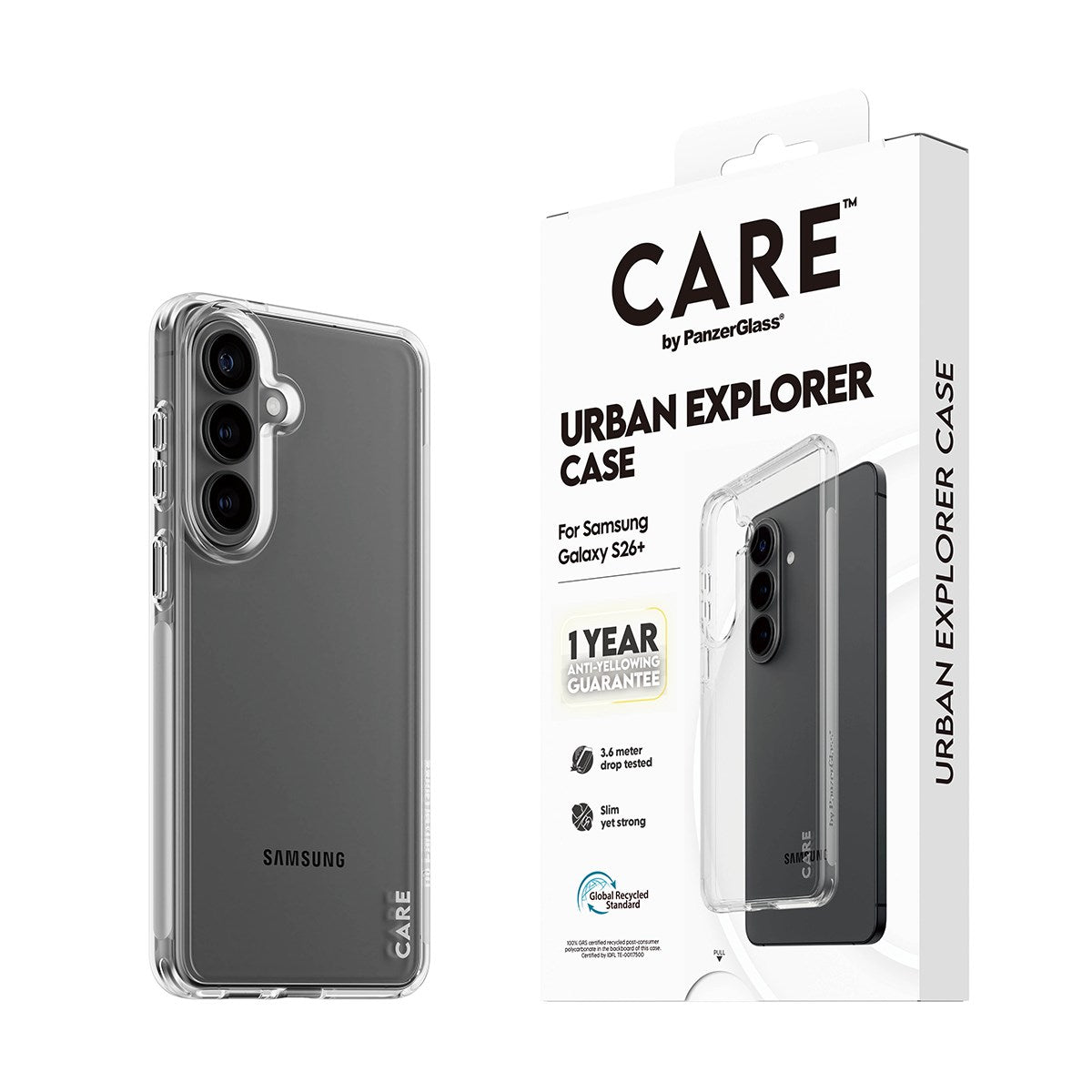CARE™ by PanzerGlass® Urban Explorer Case Transparent Samsung Galaxy S26+