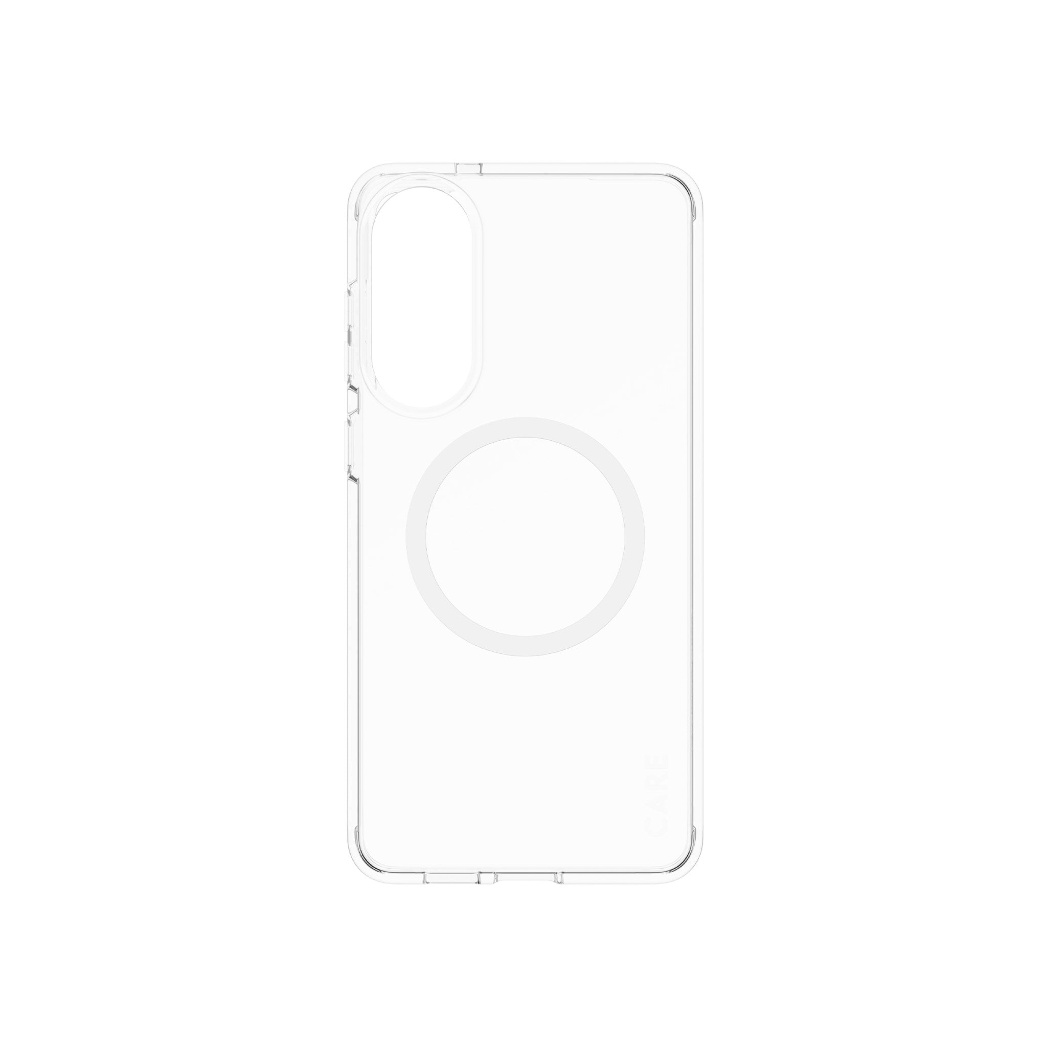 CARE by PanzerGlass® Urban Combat Case Transparent w. White Qi Compatible Samsung S25 Edge