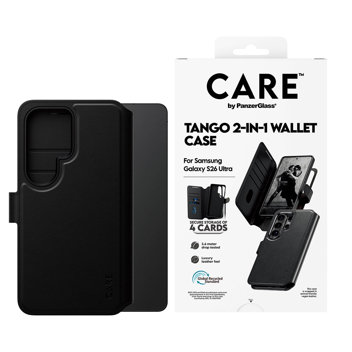 CARE™ by PanzerGlass® Tango 2-in-1 Wallet Case w. Qi Samsung Galaxy S26 Ultra