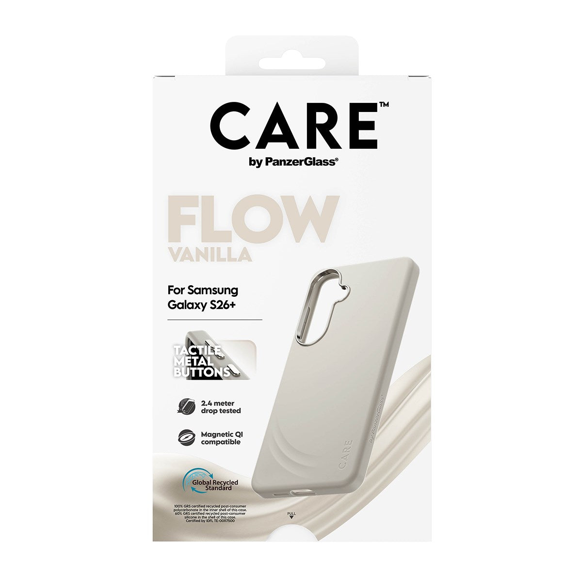 CARE™ by PanzerGlass® Flow Case Vanilla w. Qi Samsung Galaxy S26+