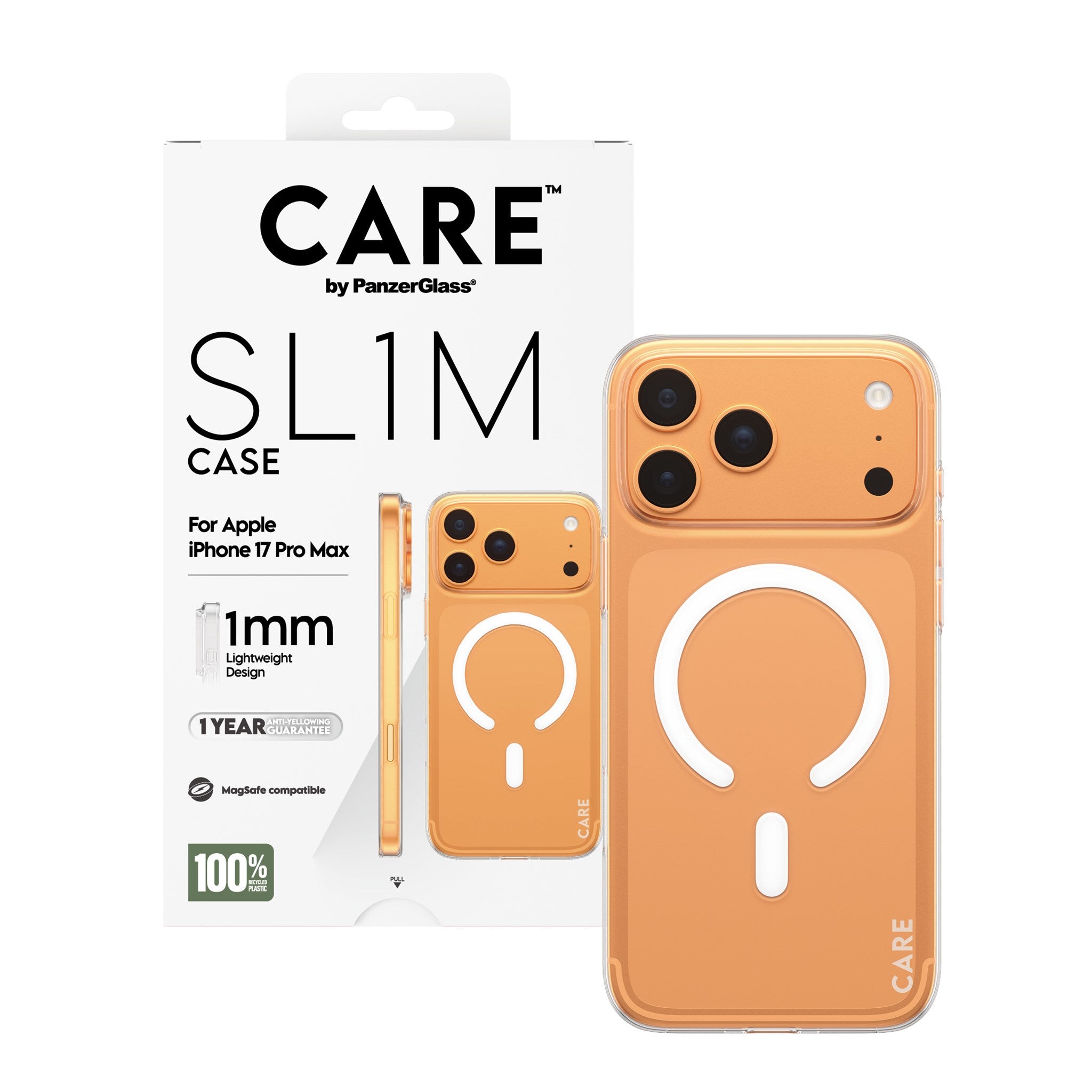 CARE™ by PanzerGlass® SL1M Case Transparent w. MagSafe iPhone 17 Pro Max