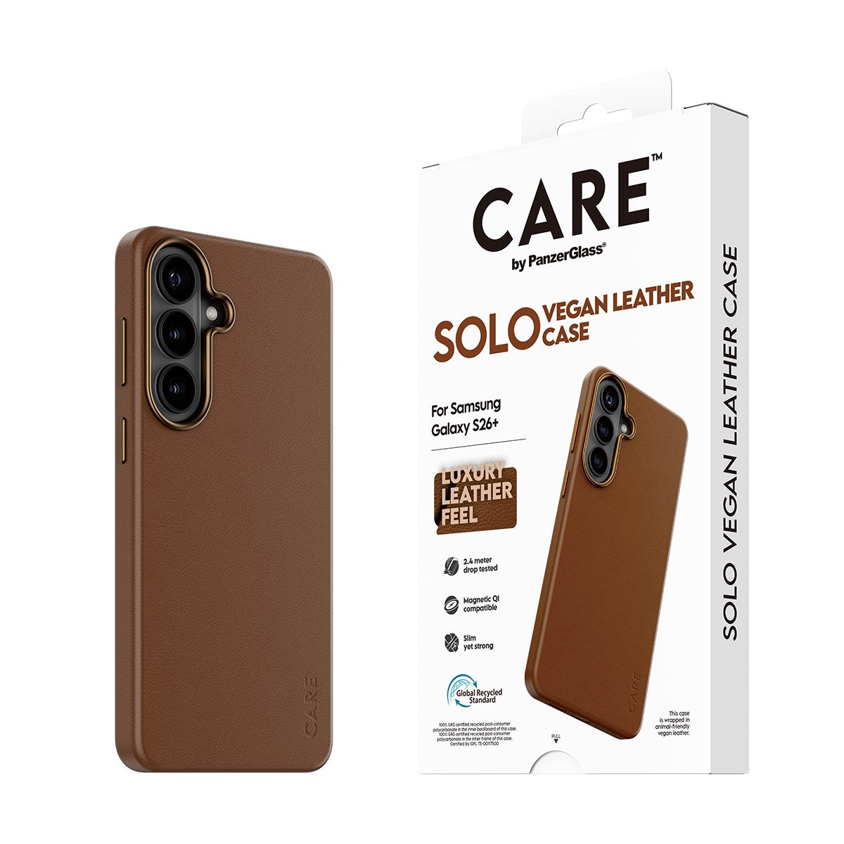 CARE™ by PanzerGlass® Solo Case Brown w. Qi Samsung Galaxy S26+