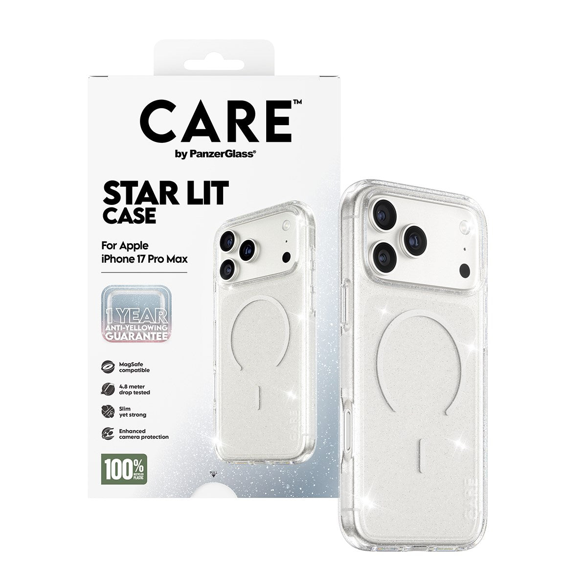 CARE by PanzerGlass® Urban Explorer Case Star Lit w. White MagSafe iPhone 17 Pro Max