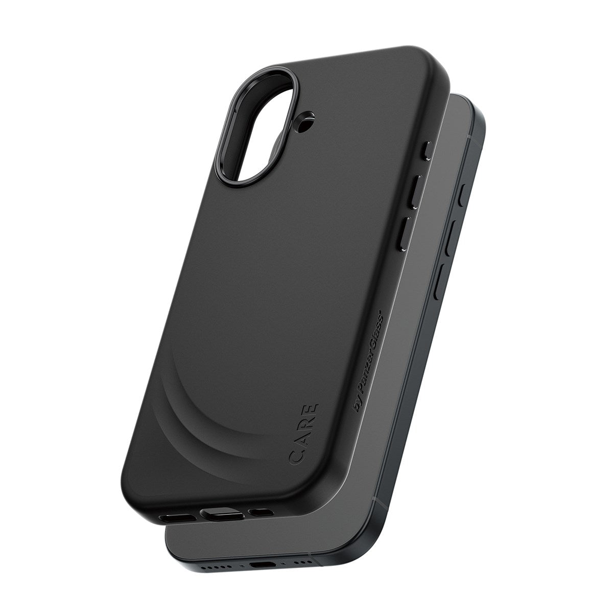 CARE by PanzerGlass® FLOW Case Black w. Haptic Button & MagSafe iPhone 17