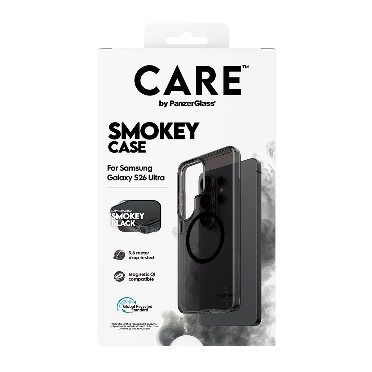 CARE™ by PanzerGlass® Urban Explorer Case Smokey w. Black Qi Samsung Galaxy S26 Ultra