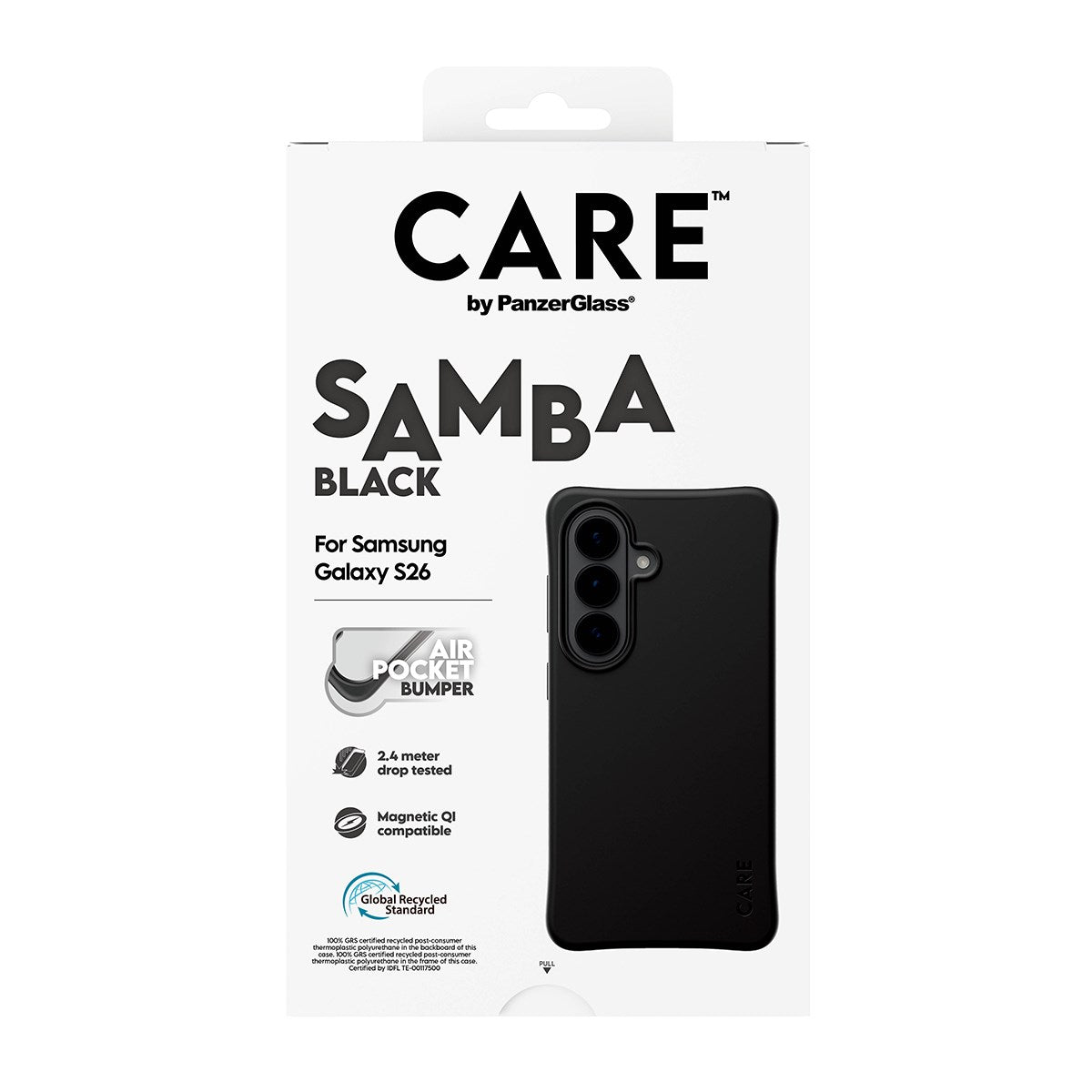 CARE™ by PanzerGlass® Samba Case Black w. Qi Samsung Galaxy S26