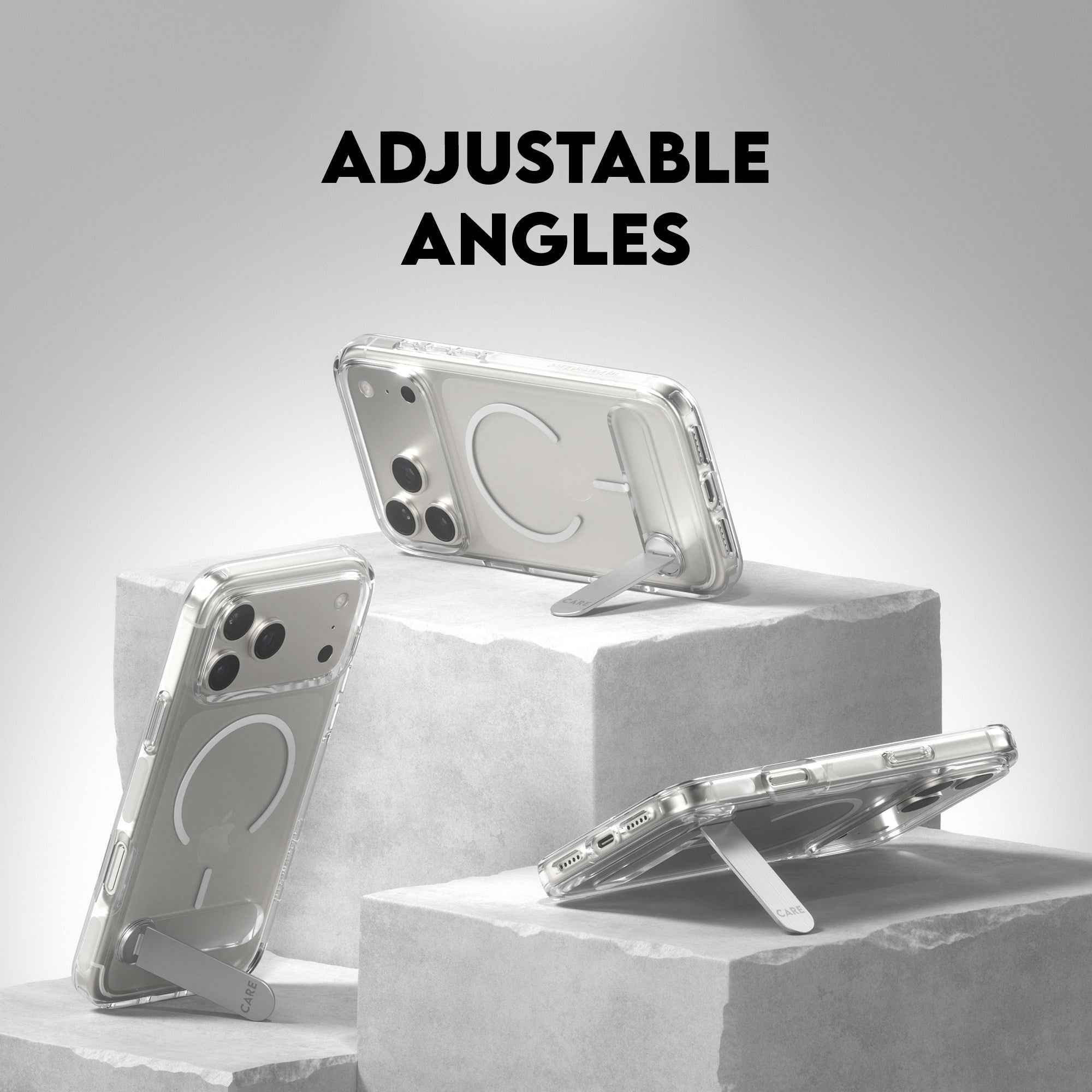 CARE™ by PanzerGlass® Case Transparent w. Kickstand & MagSafe iPhone 17 Pro Max