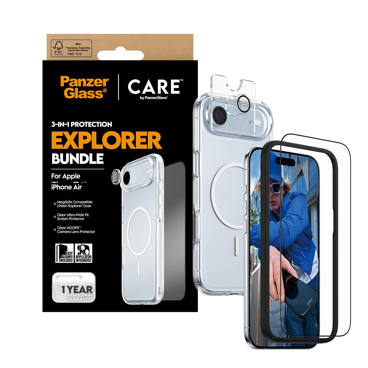 PanzerGlass® | CARE™ by PanzerGlass® 3-in-1 Bundle iPhone Air