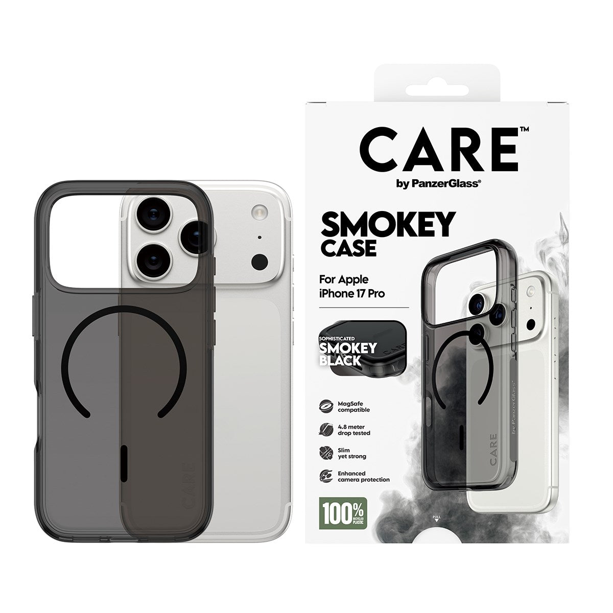 CARE by PanzerGlass® Urban Explorer Case Smokey w. Black MagSafe iPhone 17 Pro