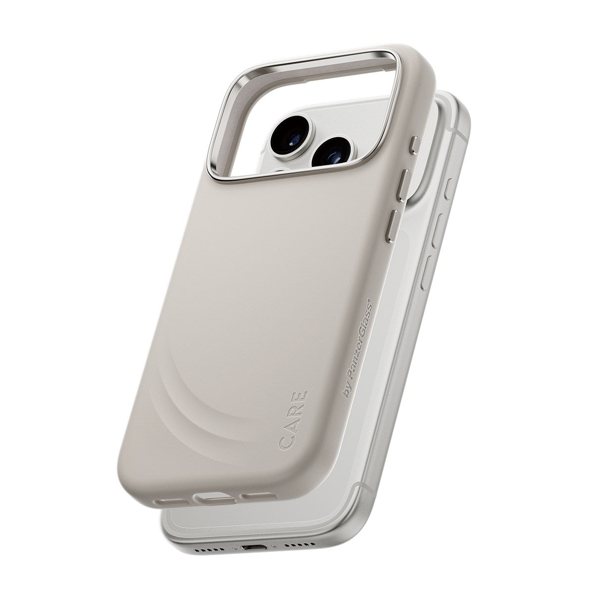 CARE by PanzerGlass® FLOW Case Vanilla w. Haptic Button & MagSafe iPhone 17 Pro